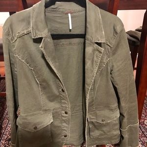 FREE PEOPLE Army Green Utility Jacket